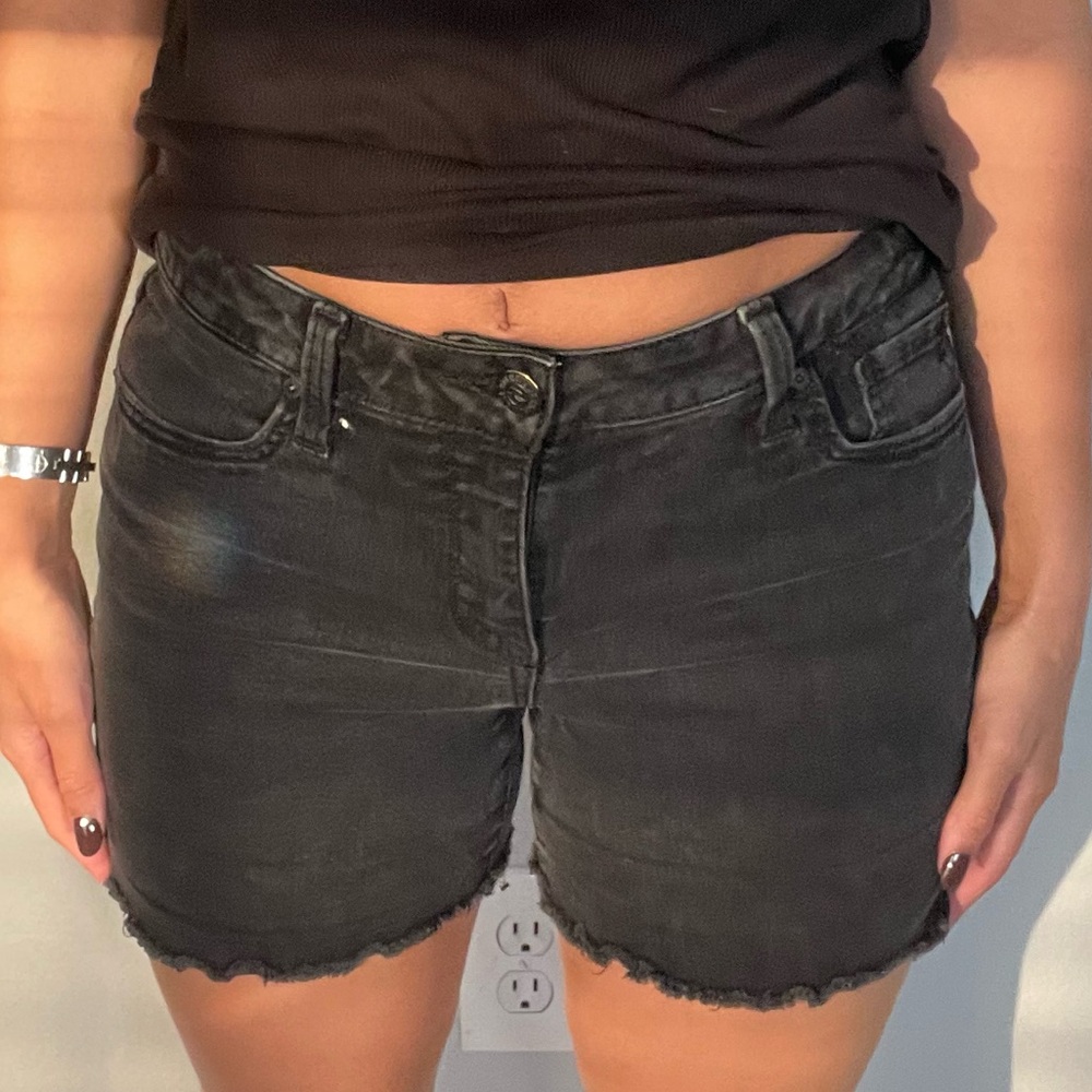 Seven7 Women's Black Denim Shorts